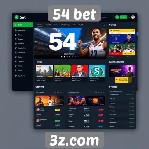 Interface do usuário do 54 bet é amigável